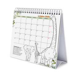 Calendario de Escritorio Dinosaurios 2025-2026