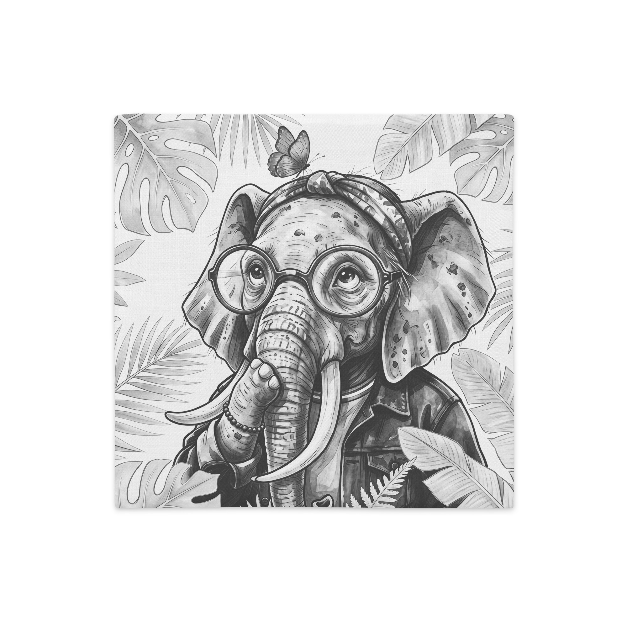 Funda de cojín Tía Elly Nature-Noir