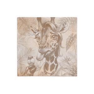 Cojín decorativo Gigi la jirafa en tonos siena y arena estilo boho