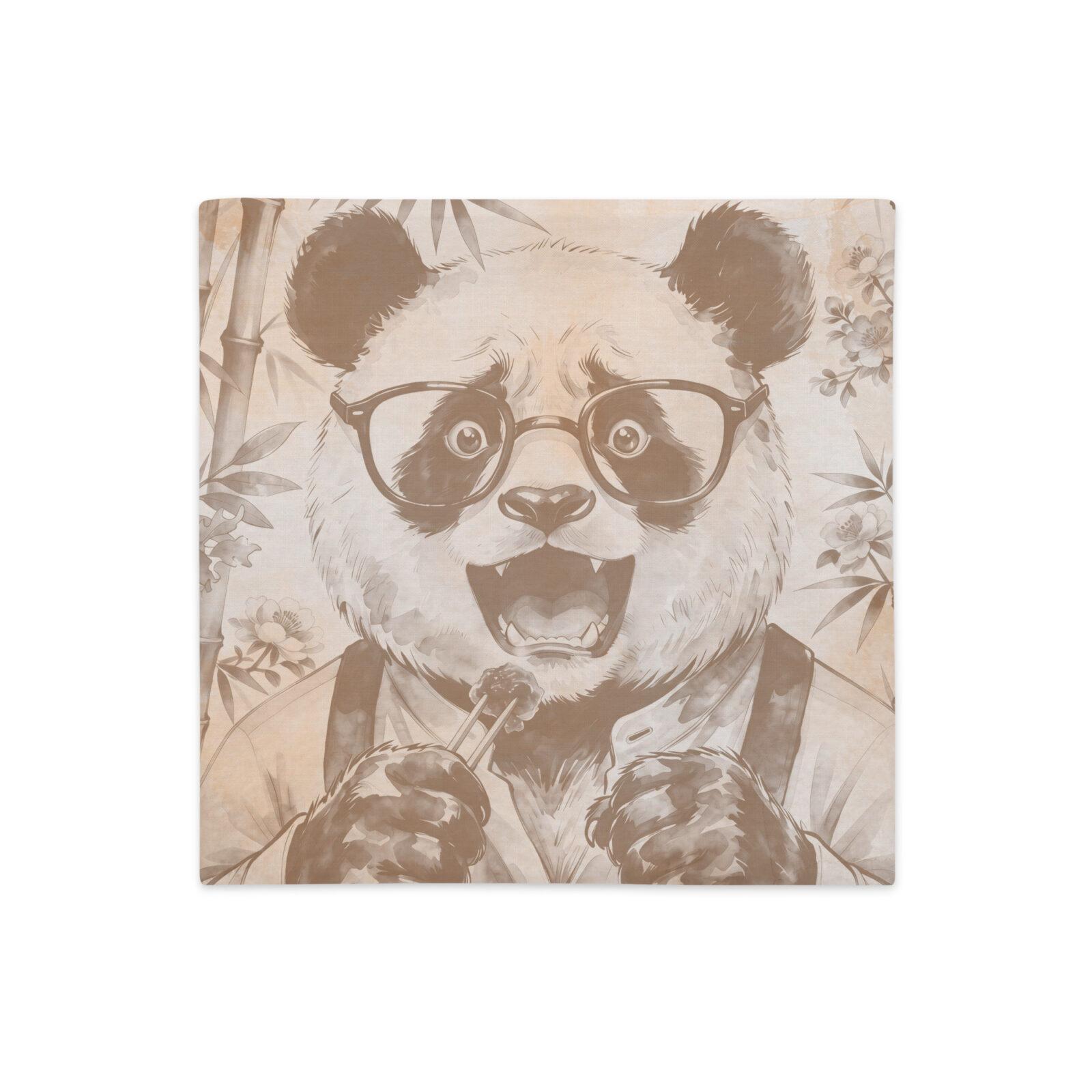 Funda de cojin panda moderno serie PandIA Terra