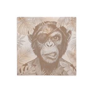 Funda cojín chimpancé con parche serie Zira Nature Terra
