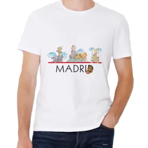 Camiseta ecologica Madrid Minimalista unisex adulto algodon organico Alcala de Henares.